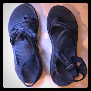 Black strappy Chaco sandals